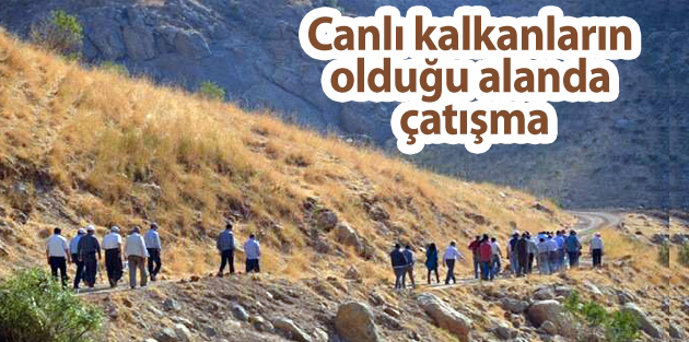 Yüksekova’da canlı kalkanların olduğu alanda çatışma