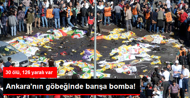 Barış mitingi kana bulandı: 30 Ölü, 126 Yaralı
