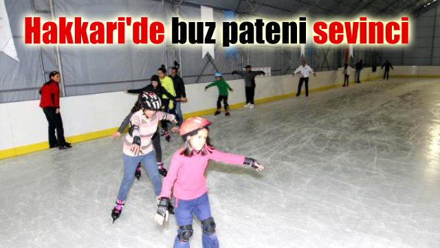 Hakkari’de buz pateni sevinci