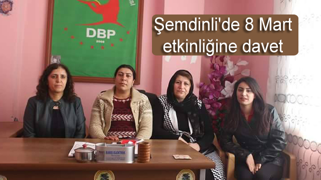 Şemdinli’de 8 Mart etkinliğine davet