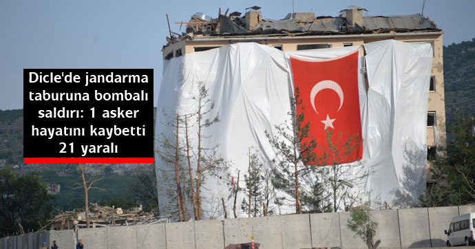 Dicle’de jandarma taburuna bombalı saldırı: 1 asker hayatını kaybetti 21 yaralı