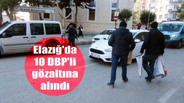 Elazığ 10 DBP’li gözaltına alındı
