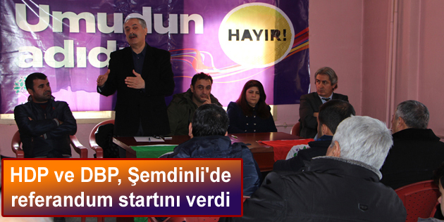 HDP ve DBP, Şemdinli’de referandum startını verdi