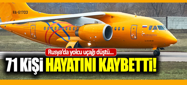 Moskova’da yolcu uçağı düştü