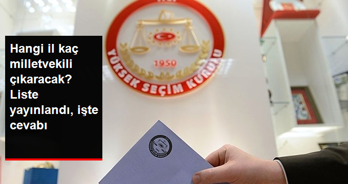 YSK açıkladı; hangi il, kaç milletvekili çıkaracak?