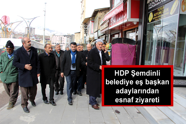 HDP Şemdinli belediye eş başkan adaylarından esnaf ziyareti