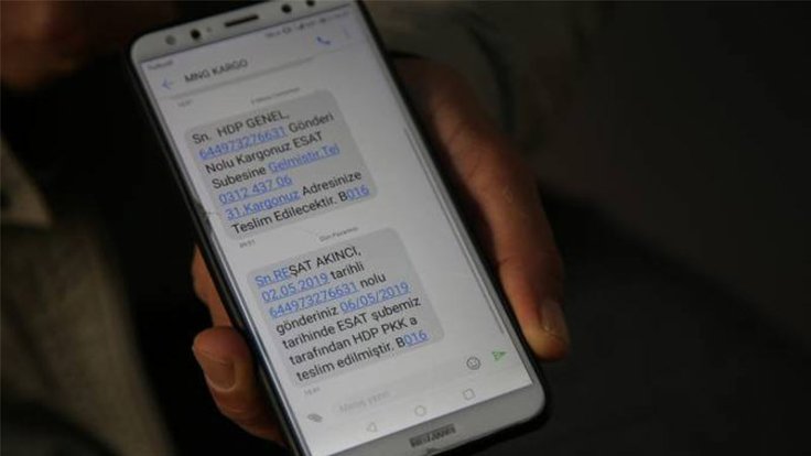 Kargo mesajı: ‘Gönderiniz HDP PKK’ya teslim edildi’
