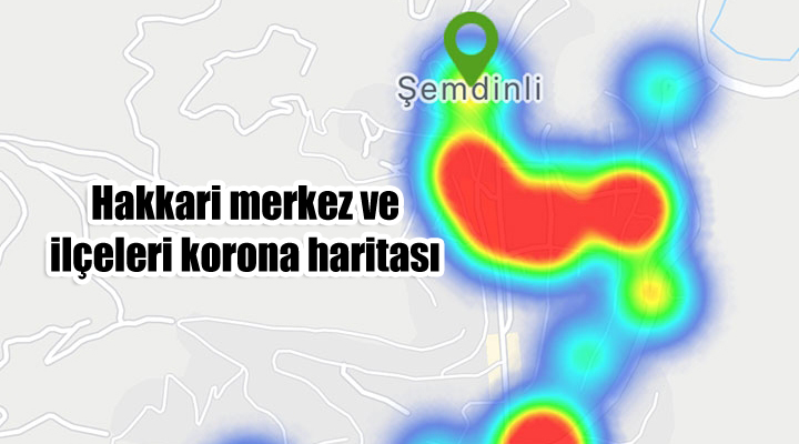 Hakkari merkez ve ilçeleri korona haritası