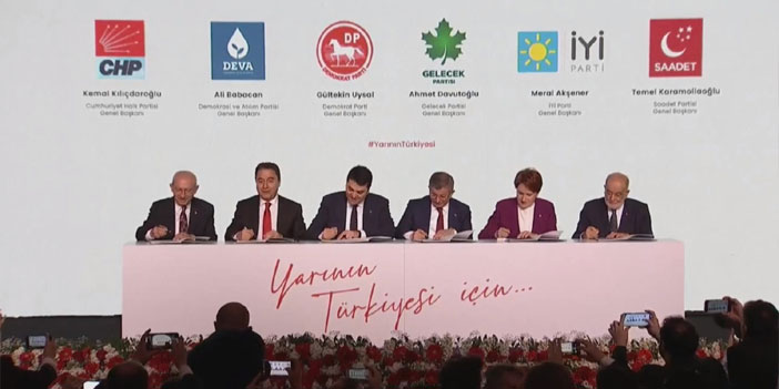 6 lider imzaları attı: Yarının Türkiye’si Mutabakat Metni açıklandı