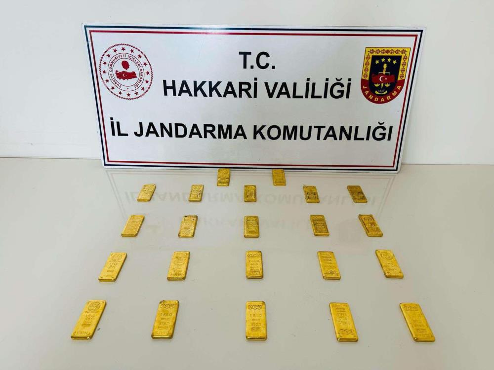 Hakkari’de kaçak 22 kilo külçe altın ele geçirildi