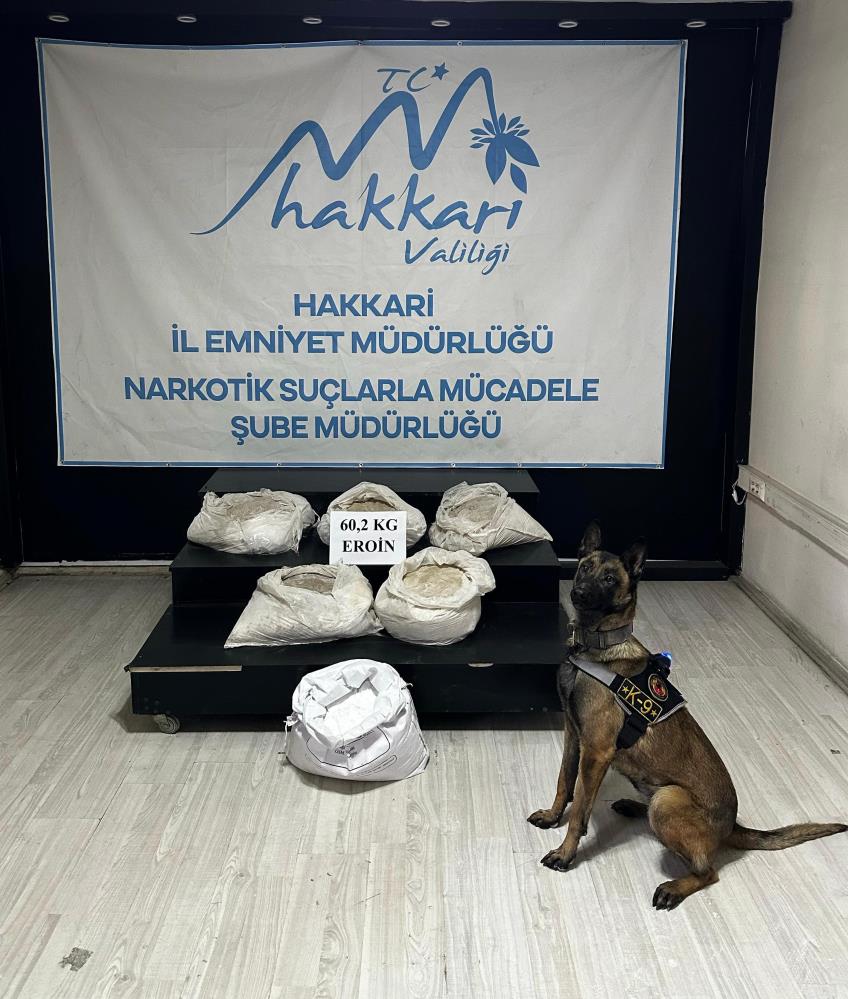 Yüksekova’da 60 kilo eroin ele geçirildi