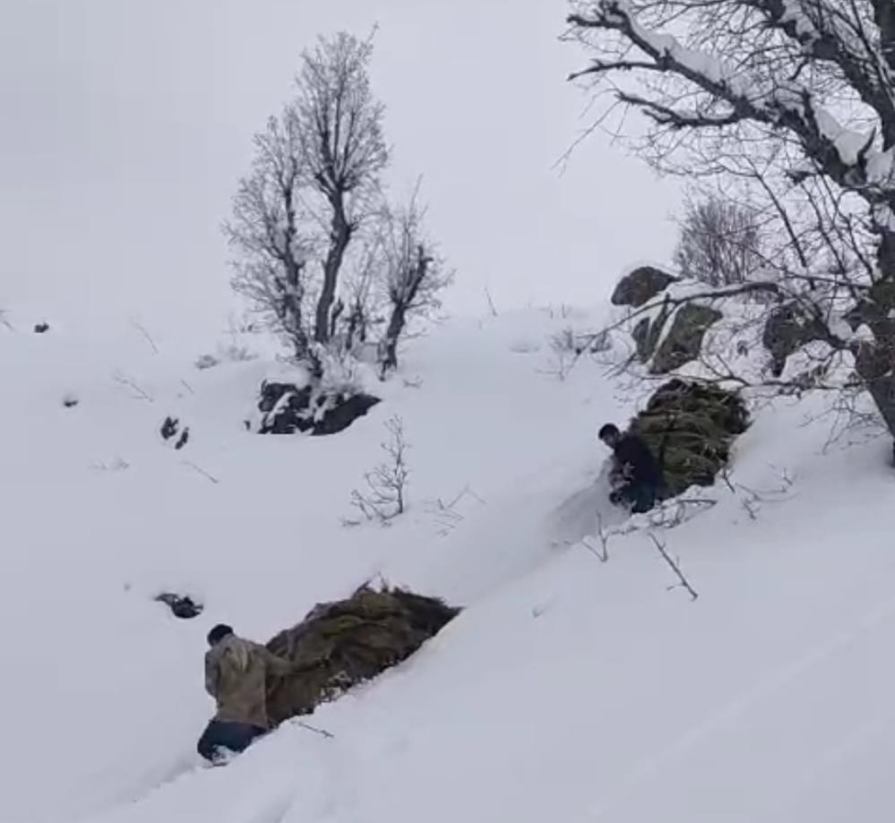 Hakkari’de besicilerin zorlu kış mesaisi