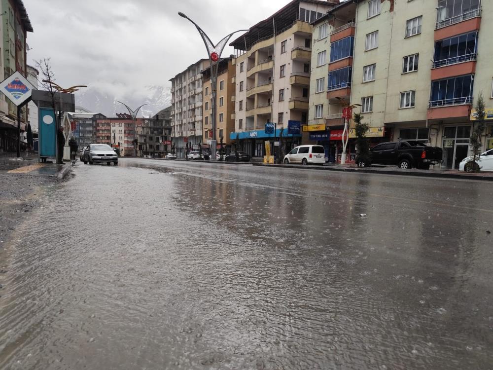Hakkari’de sağanak yağış ve dolu etkili oldu