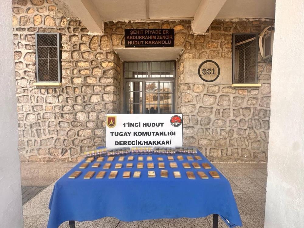 Hakkari’de 36 kilo sarma altın ele geçirildi