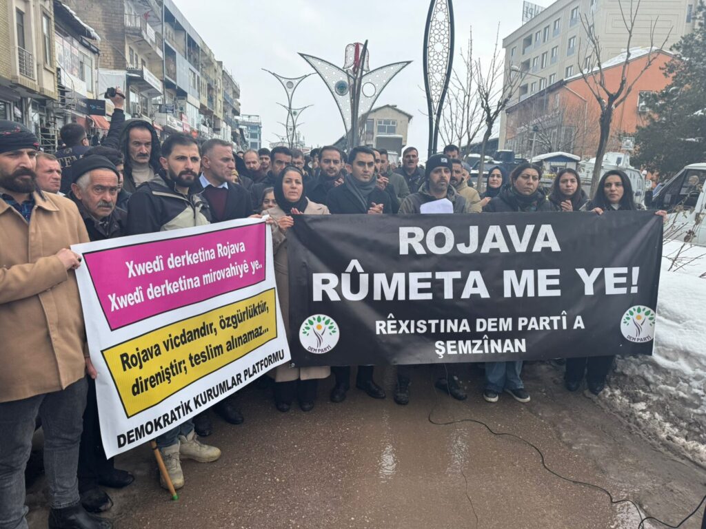 Şemdinli’de Halep’teki Saldırılar Protesto Edildi