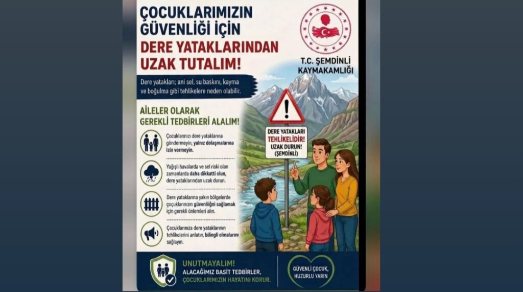 Şemdinli Kaymakamlığı’ndan Dere Yatakları Uyarısı