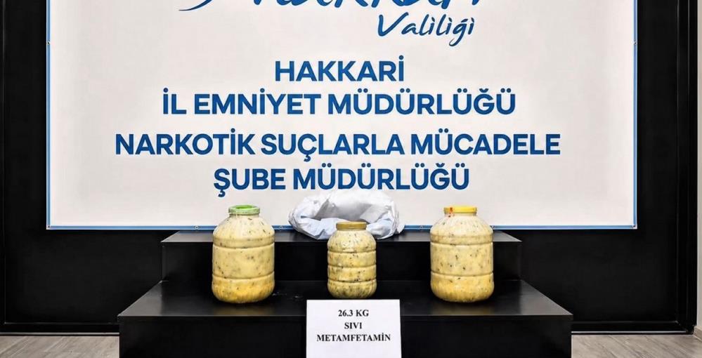 Peynir bidonunda 26 kilo metamfetamin ele geçirildi