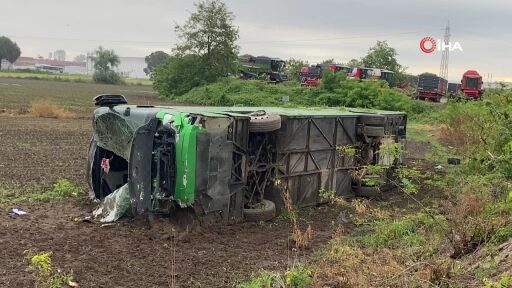 Çanakkale’de tur otobüsü devrildi: 46 yaralı