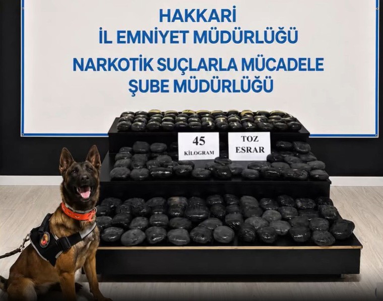 Hakkari’de aranan şahıs 45 kilo uyuşturucuyla yakalandı