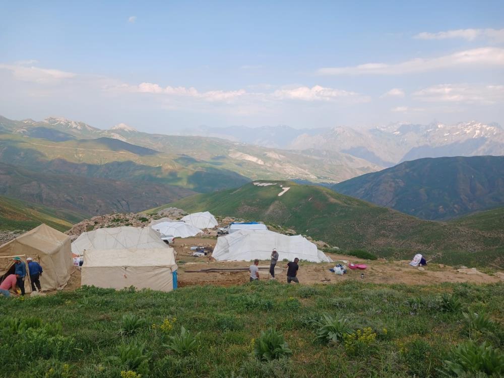 Durankaya yaylalarında çadırlar kuruldu