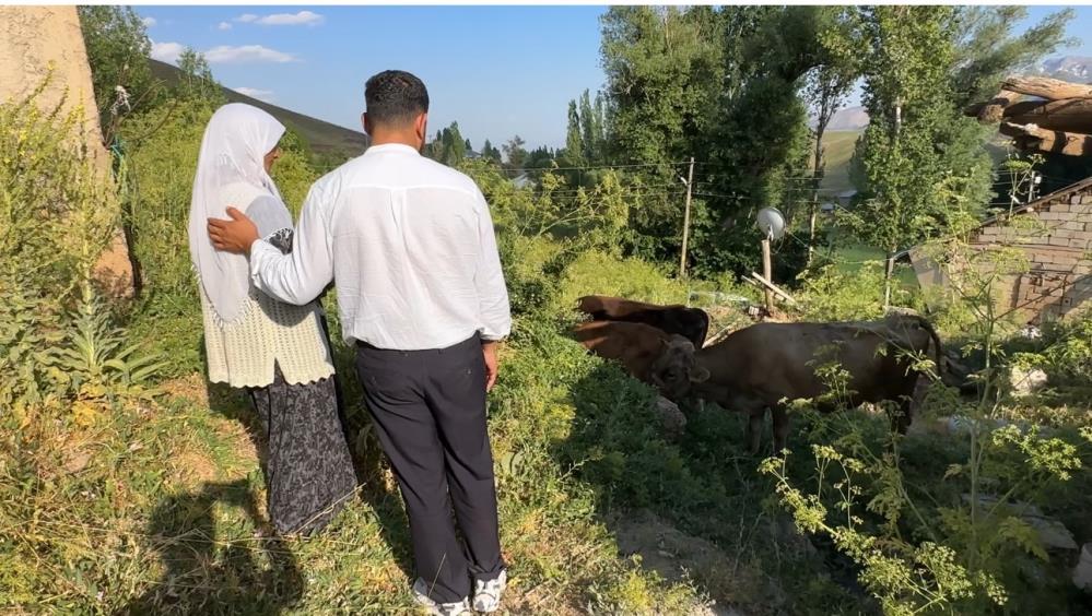 Uçurumdan düşen ineği için gözyaşı döken Ayni teyzeye yardım eli uzatıldı