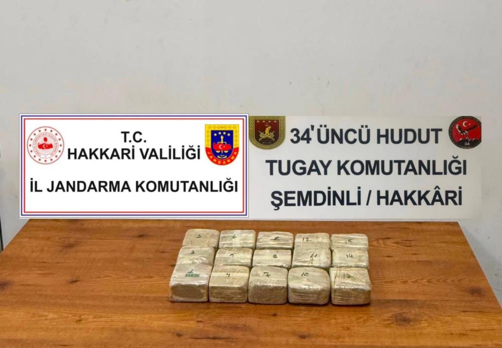 Şemdinli-İran sınırında 7 kilo 720 gram eroin ele geçirildi